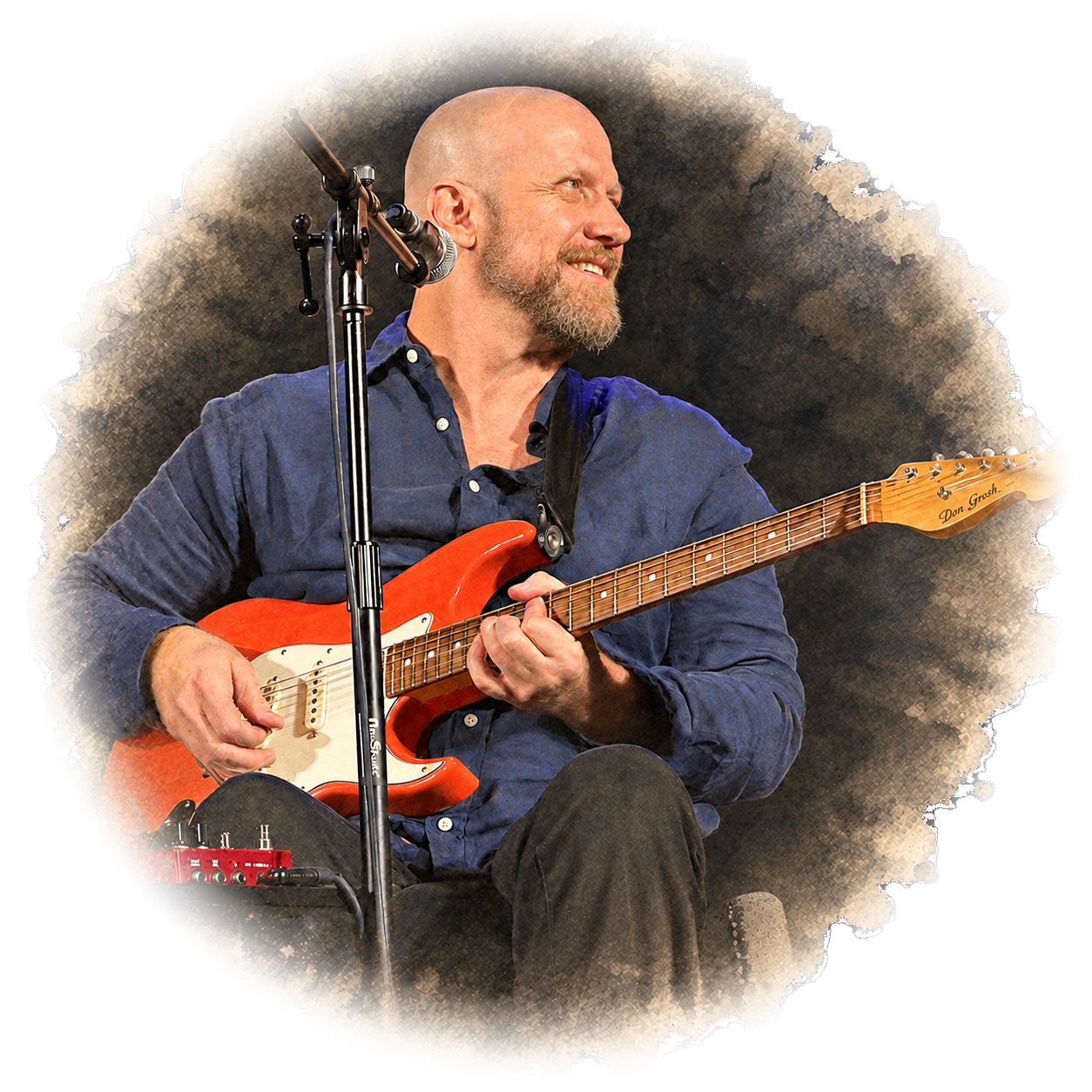 Sam Morris playing guitar